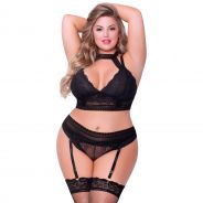Seven til Midnight Plus Size Halterneck Rintaliivisetti