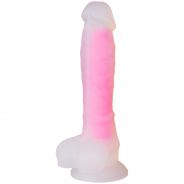 baseks Glow in the Dark Pinkki Dildo 21,5 cm