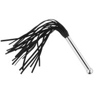Sinful Deluxe Hopeanvärinen Flogger-piiska 32 cm