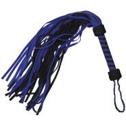 Strict Leather Blue Suede Flogger-piiska 90 cm