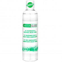 Waterglide Aloe Vera 2-in-1 Vesipohjainen Hierontageeli ja Liukuvoide 300 ml  1