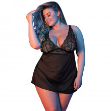 Magic Silk Plus Size Fly Away Babydoll Setti  1