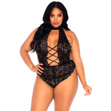 Leg Avenue Plus Size Haaraton Pitsinen Teddy  1