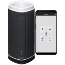 Lovense Calor Lämmittävä Sovelluksella Ohjattu Miesten Masturbaattori Kuva tuotteesta ja sovelluksesta 1