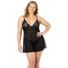 NORTIE Basil Plus Size Musta Babydoll-setti