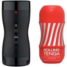 TENGA Vacuum Gyro Roller Masturbaattori + TENGA Rolling Cup