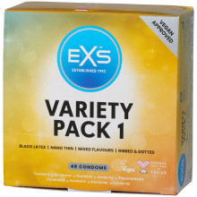 EXS Variety Pack 1 Kondomit 48 kpl Kuva tuotepakkauksesta 1
