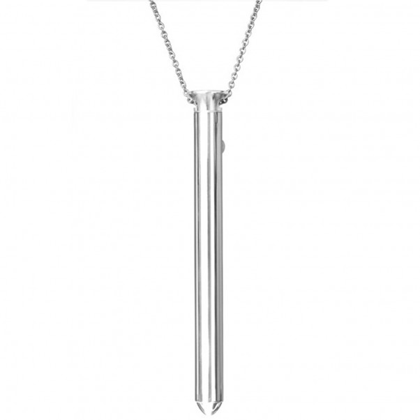 Crave Vesper Hopeanvärinen Kaulakoru Vibraattorilla  1