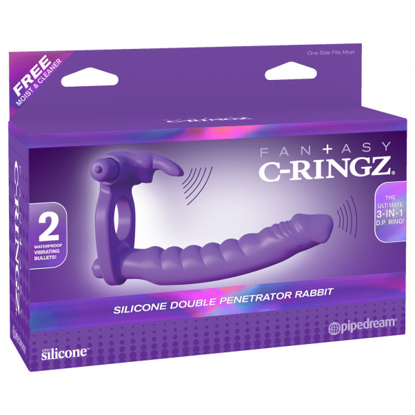 Fantasy C-Ringz Silicone Double Penetrator Rabbit  6