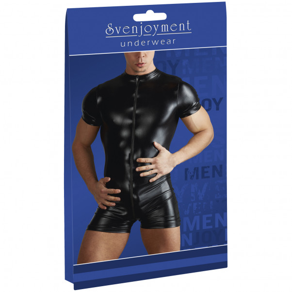 Svenjoyment Wetlook Playsuit Vetoketjulla  4
