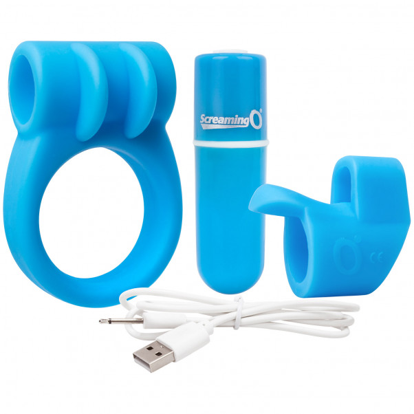 Screaming O Ladattava Combo Kit Penisrengas ja Sormivibraattori  2