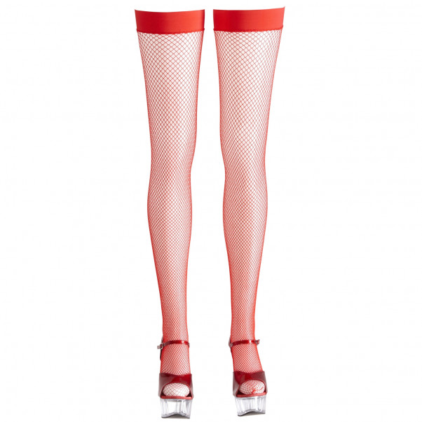 Cottelli Punaiset Stay-up Verkkosukat