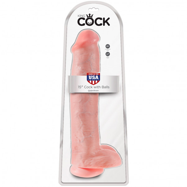 King Cock Aidonkaltainen Dildo Kiveksillä 36 cm