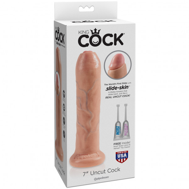 King Cock Uncut Aidonkaltainen Dildo 18 cm  4