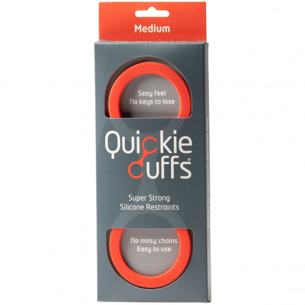 Quickie Cuffs Keskikokoiset Punaiset Silikonikäsiraudat  2