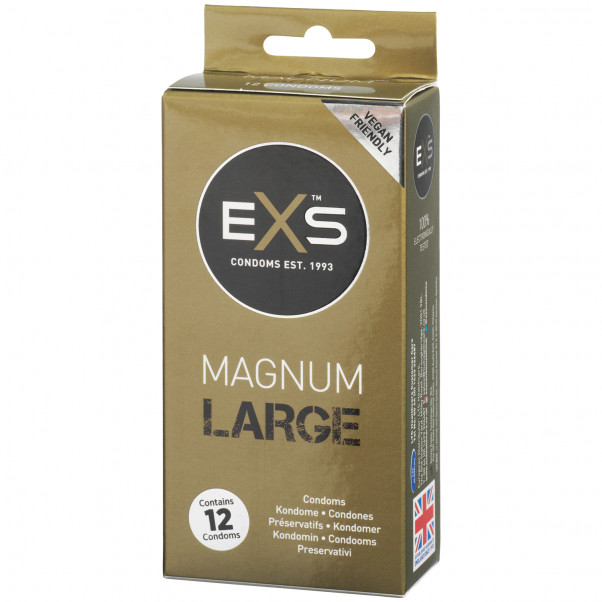 EXS Magnum Large Kondomit 12 kpl Kuva tuotepakkauksesta 1