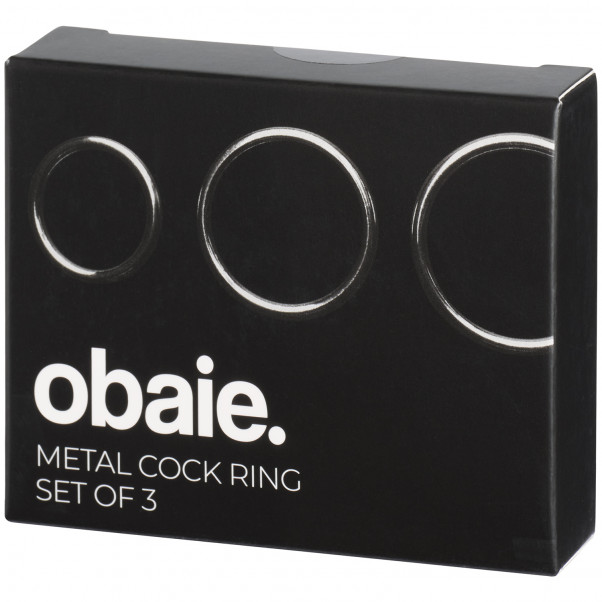 Obaie Metal Penisringe 3 stk Pack 90