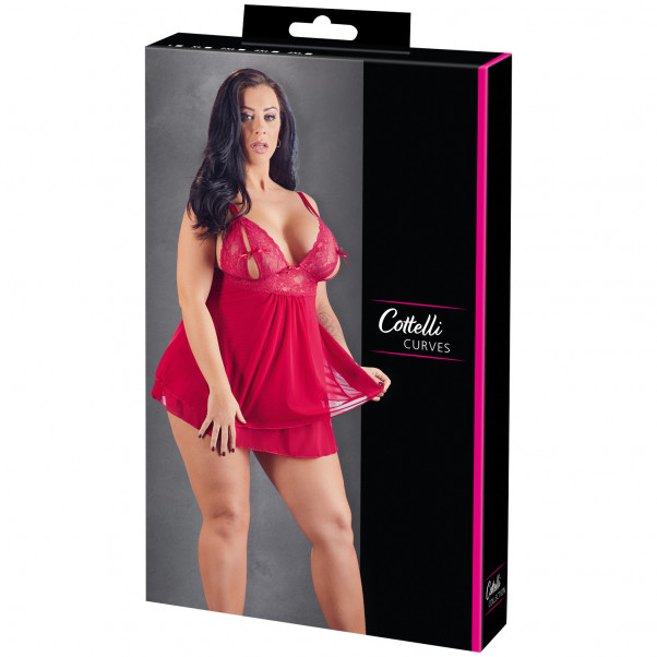 Cottelli Blonde Babydoll Plus Size Rød Pack 90
