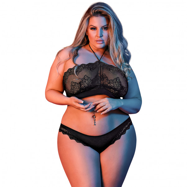 Magic Silk Plus Size Halterneck Rintaliivisetti  1