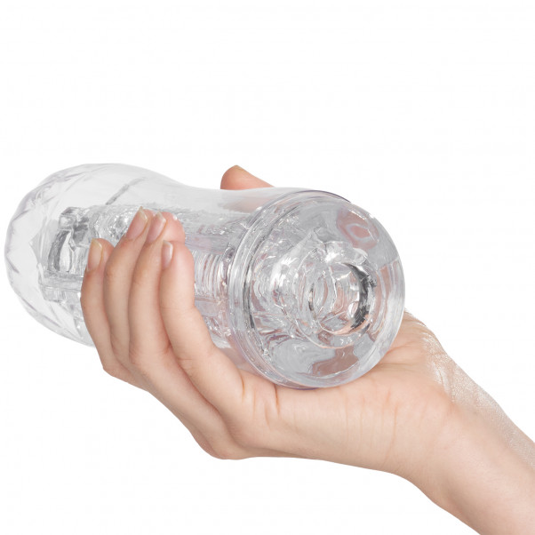 Mr. Membr Edge Clear Masturbaattori tuote kädessä 50