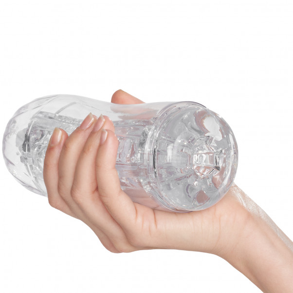 Mr. Membr Climax Clear Masturbaattori tuote kädessä 50