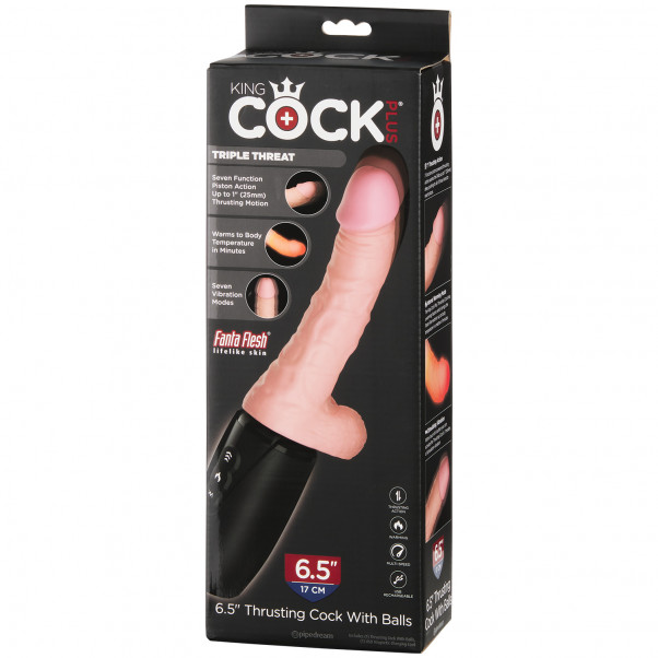 King Cock Plus Thrusting Dildo Kiveksillä 17,5 cm 90