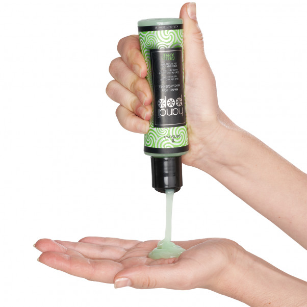 Sensuva HandiPop Hand Job Hierontageeli 125 ml tuote kädessä 51