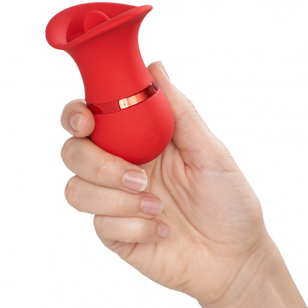 CalExotics French Kiss Charmer Vibrator tuote kädessä 50