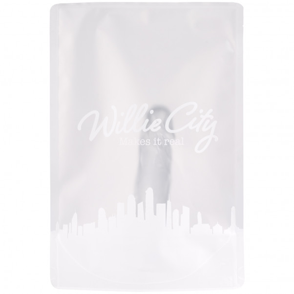 Willie City Aidonkaltainen Kirkas Dildo Imukupilla 15 cm 90