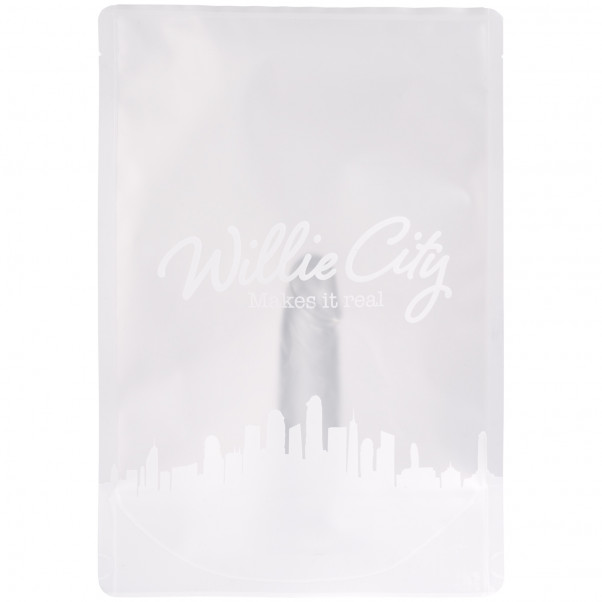Willie City Aidonkaltainen Kirkas Dildo Imukupilla 13 cm 90