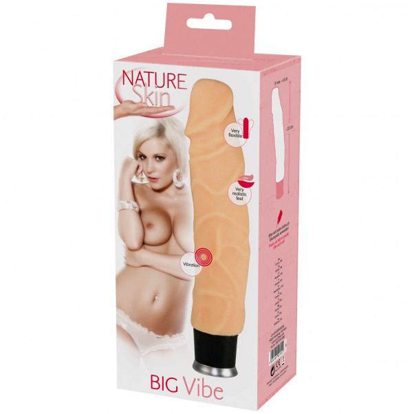 Nature Skin Big Vibe Vaalea Dildovibraattori 23,5 cm  90