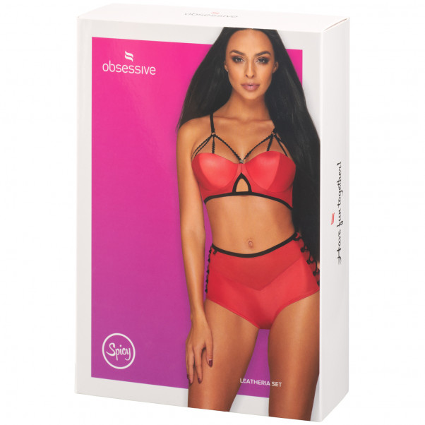 Obsessive Leatheria Punainen Rintaliivisetti Kuva tuotepakkauksesta 91