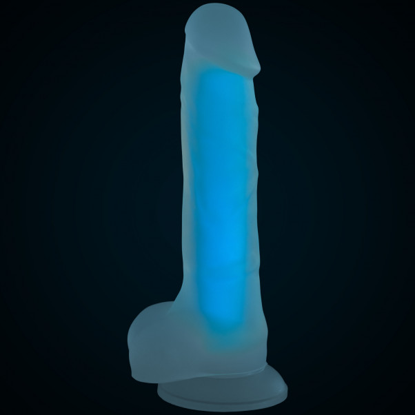 Baseks Glow in the Dark Sininen Dildo 21,5 cm Tuotekuva 5