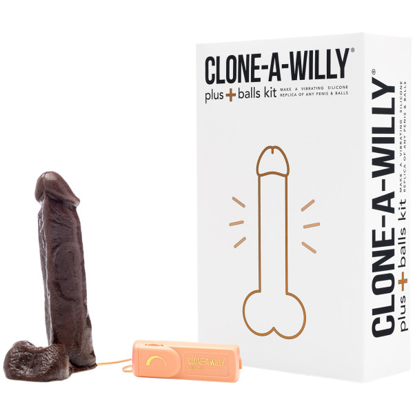 Clone-a-Willy Plus Balls Ruskea Tee-se-itse Dildo Kiveksillä Tuotekuva 1