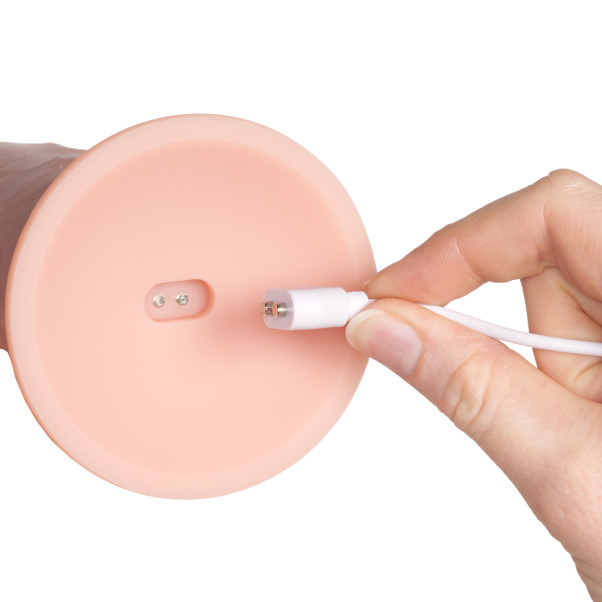 King Cock Elite Dual Density Kauko-ohjattava Värisevä Dildo 25 cm Kuva tuotteesta kädessä 52