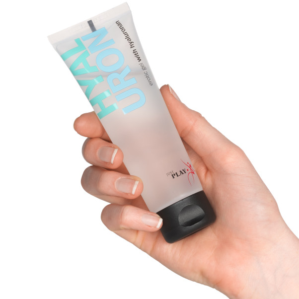 Just Play Hyaluron Erotic Geeli 80 ml Kuva tuotteesta kädessä 50