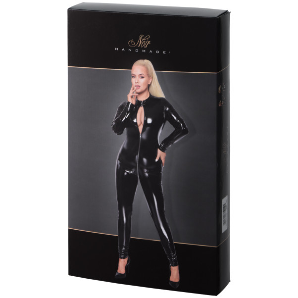 Noir Handmade Plus Size Lateksinen Catsuit Vetoketjulla Kuva tuotepakkauksesta 90