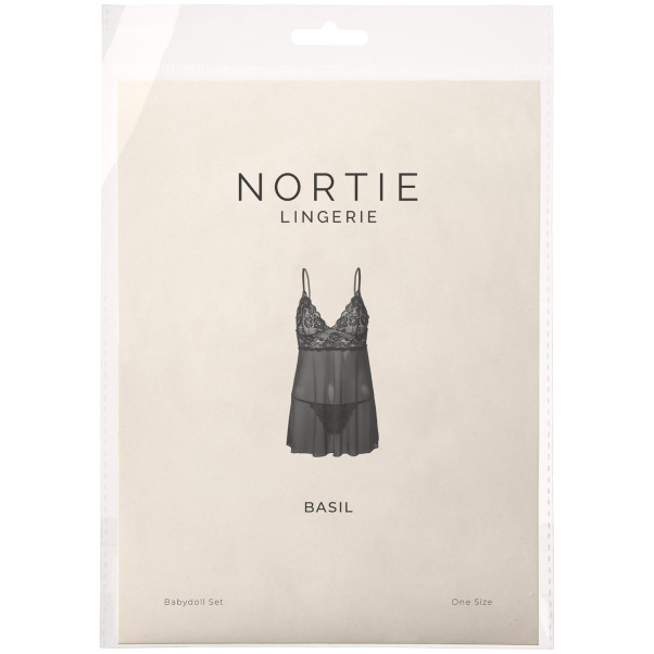 NORTIE Basil Musta Babydoll-setti Kuva tuotepakkauksesta 90