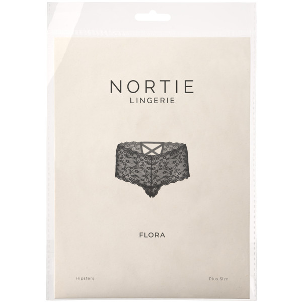 NORTIE Flora Plus Size Mustat Hipsterit Kuva tuotepakkauksesta 90