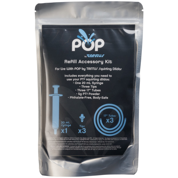 Tantus POP Ejakuloivan Dildon Tarvikepakkaus Kuva tuotepakkauksesta 90