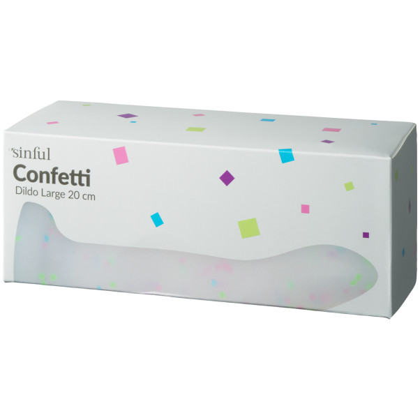 Sinful Confetti Iso Dildo 20 cm Kuva tuotepakkauksesta 90
