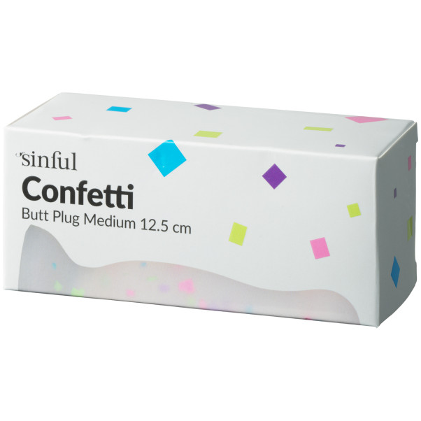 Sinful Confetti Keskikokoinen Anustappi Kuva tuotepakkauksesta 90