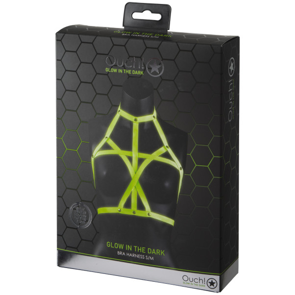 Ouch! Glow in the Dark Rintaliivimallinen Chest Harness Kuva tuotepakkauksesta 90
