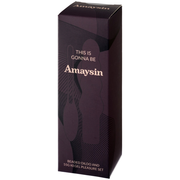 Amaysin Pleasure Set Beaded Dildovibraattori ja Geishakuula 55 g Kuva tuotepakkauksesta 90