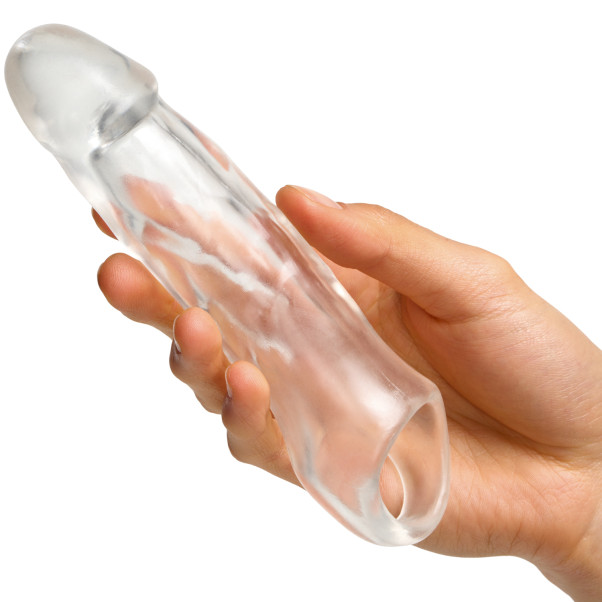 MR.MEMBR X-tend Keskikokoinen Penisholkki Kuva tuotteesta kädessä 50