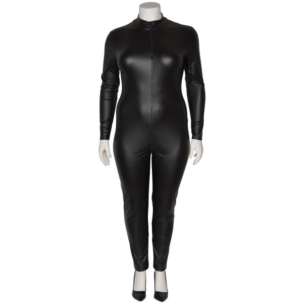 NORTIE Fetish Plus Size Wetlook Haaraton Catsuit Tuotekuva 5