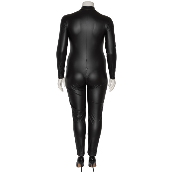 NORTIE Fetish Plus Size Wetlook Haaraton Catsuit Tuotekuva 7