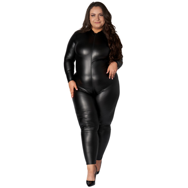 NORTIE Fetish Plus Size Wetlook Haaraton Catsuit Tuotekuva 1