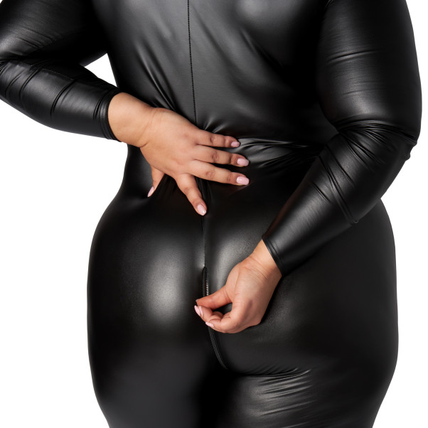 NORTIE Fetish Plus Size Wetlook Haaraton Catsuit Tuotekuva 4