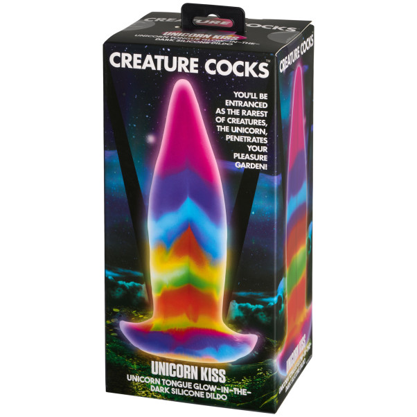 Creature Cocks Unicorn Kiss Glow in the Dark Dildo 21,5 cm Kuva tuotepakkauksesta 90